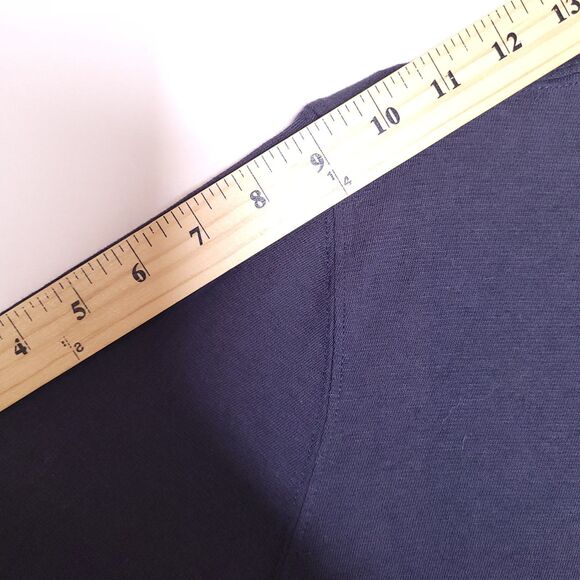 Faherty Henley Shirt Mens Medium Navy Short Sleeve - Picture 9 of 12